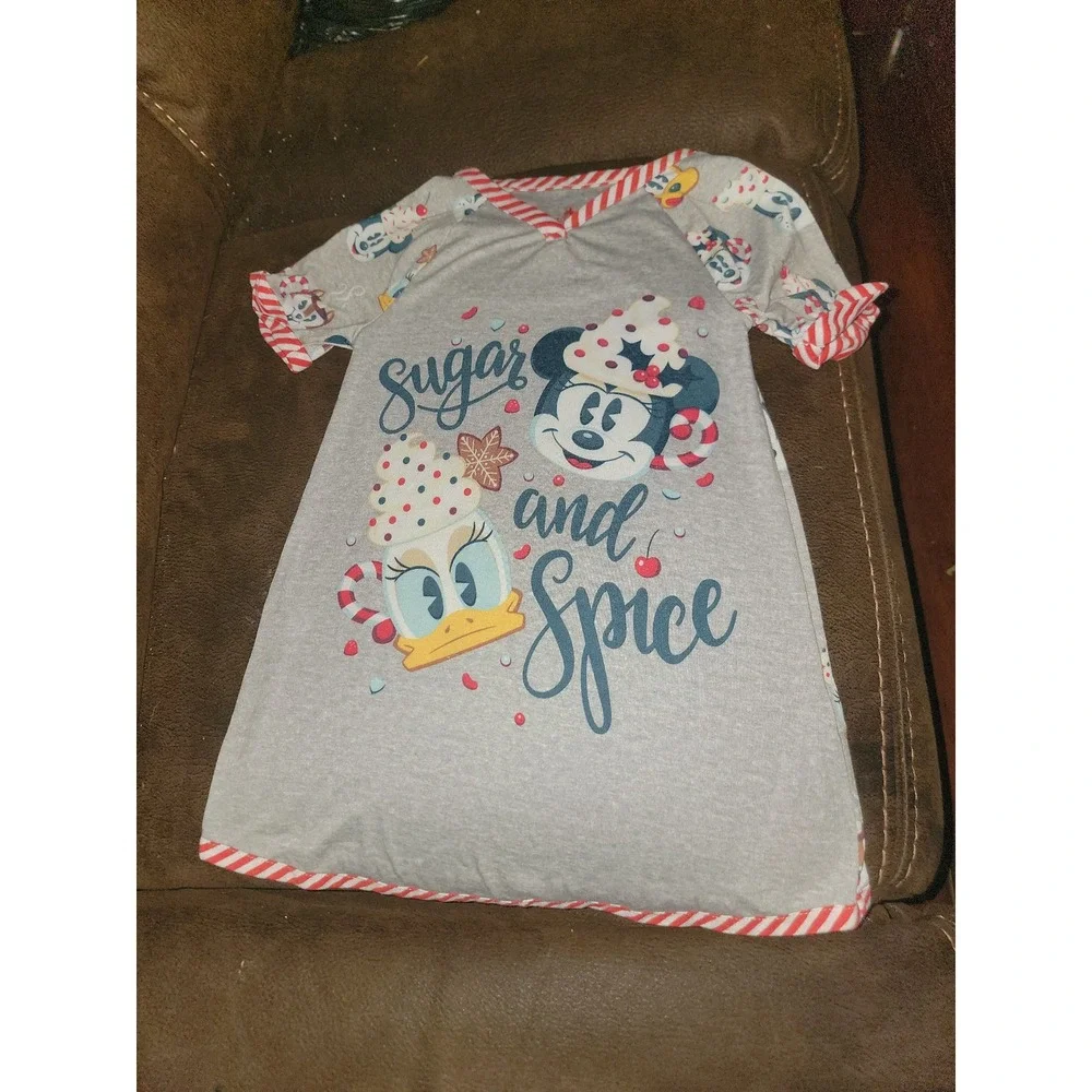 Disney minnie mouse daisy duck holiday Christmas mug nightgown size 4
